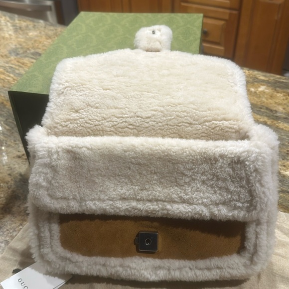 NWT Authentic Gucci suede shearling Dionysus small bag - Picture 4 of 9